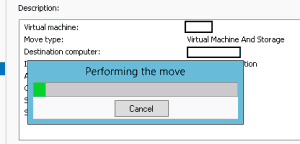 Move de la VM con Hyper-V 3 Live Migration de Windows Server 2012.