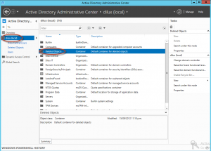 Carpeta "Deleted Objects" en Active Directory