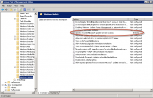 GPO para implementación masiva de política de centralización de updates a través de WSUS 3.0 en Windows Server 2008 R2