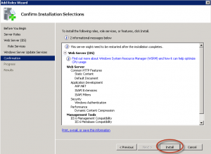 Agregado de rol WSUS en Windows Server 2008 R2