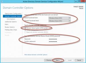 Configuración de Active Directory Domain Services en Windows Server 2012 - Promoción de Root Forest Domain.