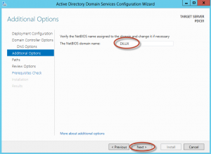 Configuración de Active Directory Domain Services en Windows Server 2012 - Promoción de Root Forest Domain.