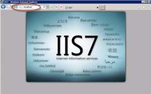 Apertura de "Default Web Site" para corroborar el éxito de la instalación de IIS 7.5.