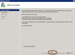 Asistente para agregar roles de Windows Server 2008 R2