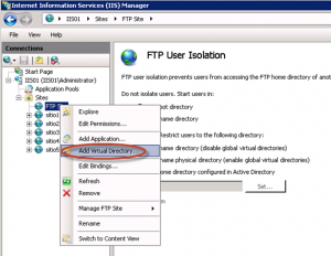 Virtual Directory para aislamiento de usuarios en el FTP del IIS 7.5.