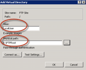 Directorio virtual LocalUser para el FTP del IIS 7.5.