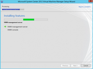 Ilustración 25 - Asistente de Instalación de System Center Virtual Machine Manager 2012 SP1.