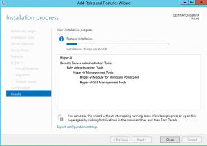 Ilustración 14 – Asistente para Instalación de Rol Hyper-V en Windows Server 2012.
