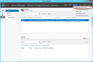 Ilustración 2 – Server Manager de Windows Server 2012: Agregar o Quitar Roles.