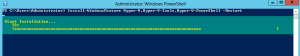 Ilustración 23 – Windows PowerShell para la instalación de Hyper-V.
