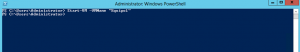 Ilustración 19 – Módulo de PowerShell para Hyper-V en Windows Server 2012. Encendido de Equipo Virtual.