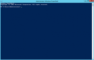 Ilustración 2 – Windows PowerShell para Administrar Hyper-V en Windows Server 2012.