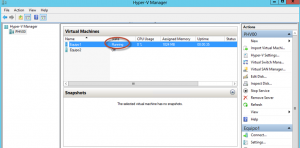 Ilustración 20 – Módulo de PowerShell para Hyper-V en Windows Server 2012. Encendido de Equipo Virtual.