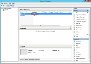 Ilustración 22 – Módulo de PowerShell para Hyper-V en Windows Server 2012. Apagado de Equipo Virtual.