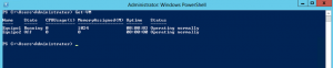 Ilustración 23 – Módulo de PowerShell para Hyper-V en Windows Server 2012. Listado de Equipos Virtuales.