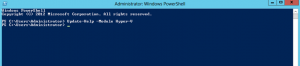 Ilustración 3 – Windows PowerShell para Administrar Hyper-V en Windows Server 2012. Actualización de la ayuda.