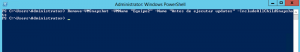 Ilustración 32 – Módulo de PowerShell para Hyper-V en Windows Server 2012. Eliminación de Snapshots en Equipos Virtuales.