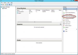 Ilustración 33 – Hyper-V Manager en Windows Server 2012. Opciones generales del Virtual Switch.