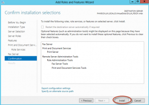 Ilustración 10 – Asistente para Agregar Roles o Características de Windows Server 2012: selección de roles y características disponibles para la instalación (offline servicing).