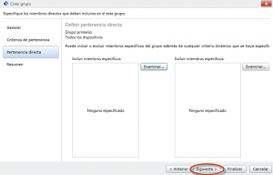 Ilustración 24 - Consola de Administración de Windows Intune. Grupos de Usuarios y Equipos.