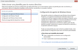 Ilustración 7 - Consola de Administración de Windows Intune. Administración de Directivas (Políticas).