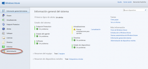 Ilustración 49 - Consola de Administración de Windows Intune. Configuración de updates y auto-aprobaciones.