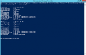 Ilustración 2 – Utilización del comando "Set-DnsClientServerAddress" para configurar las opciones de cliente DNS.