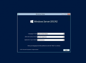 Ilustración 3 – Instalación de Windows Server 2012 R2 Preview.