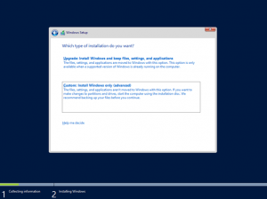 Ilustración 8 – Instalación de Windows Server 2012 R2 Preview.