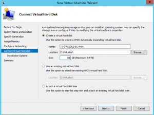 Ilustración 6 - Asistente de creación de Máquina Virtual en Windows Server 2012 R2: creación de equipo generación 2.