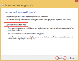 Ilustración 10 – Habilitación de BitLocker en Windows 8.1 Professional. Ejecución de la encriptación.