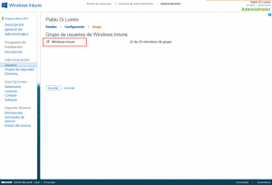 Ilustración 7 – Alta de suscripción Trial a través del Sitio Web de Windows Intune. Asignación de Licencia de Windows Intune al primer usuario creado.