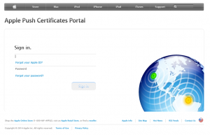 Ilustración 26 – Configuración de Dispositivos iOS para administrarlos a través de Windows Intune. Generación de Certificado Digital en el Portal de "Apple Push Certificate".