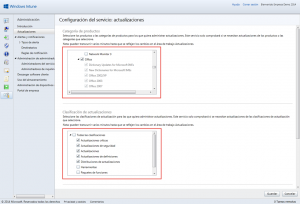 Ilustración 4 – Configuración de Servicio de Actualizaciones para equipos Windows Desktop en Windows Intune.