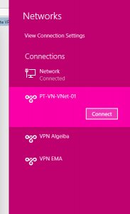 Ilustración 19 – Cliente VPN de Microsoft Azure para conexiones Point-To-Site: conexión desde Microsoft Windows.