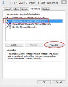 Ilustración 11 – Asistente para creación manual de marcado VPN Point-To-Site hacia Microsoft Azure.