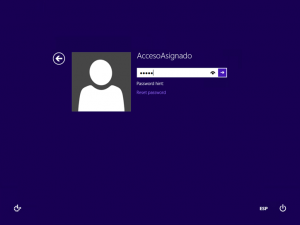 Ilustración 15 – Configuración de Acceso Asignado (Kiosk Mode) en Windows 8.1 | Primer inicio de sesión para el usuario local que tendrá "Acceso Asignado".