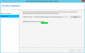 Ilustración 10 – Asistente para instalación del Proveedor de Azure Site Recovery en Hyper-V.