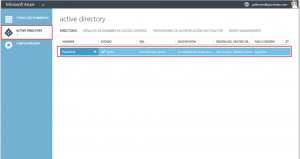 Ilustración 1 – Acceso a Azure Active Directory desde una suscripción "Access to Azure Active Directory".