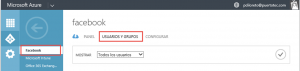 Ilustración 11 – Configurando la publicación de una Aplicación Web de Terceros en Azure Active Directory: Facebook. Asignación a Usuarios.
