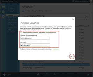 Ilustración 15 – Configurando la publicación de una Aplicación Web de Terceros en Azure Active Directory: Facebook. Asignación a Usuarios.