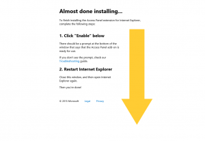 Ilustración 30 – Instalación del complemento para Internet Explorer "Access Panel Extension" para acceder a aplicaciones publicadas en Azure Active Directory.