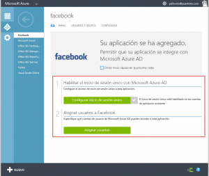 Ilustración 9 – Configurando la publicación de una Aplicación Web de Terceros en Azure Active Directory: Facebook.