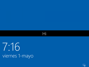 Ilustración 22 – Instalación de Windows 10 Build 10074. Primer inicio de sesión.