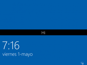 Ilustración 14 – Instalación de Windows 10 Build 10074. Primer inicio de sesión.