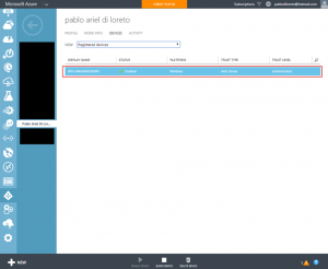 Ilustración 18 – Registro de Dispositivo en Azure Active Directory.