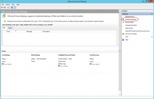 Ilustración 16 – Creación de Tarea de Backup en Azure Backup Agent de Windows Server.