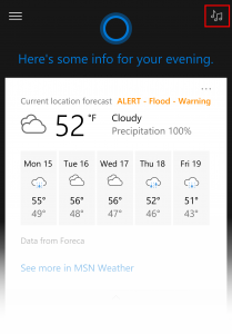 Qué hay de nuevo en Windows 10 Mobile Insider Preview Build 14267 - Buscar música rápidamente en Cortana.