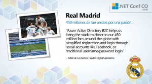 Real Madrid usando el Azure Active Directory B2C